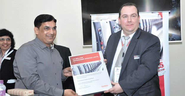 Kanchan India Ltd Receives Schlafhorst’s 2.5 Millionth Autoconer Winding Unit