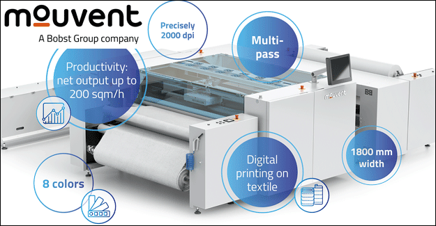 Mouvent To Showcase TX801, 8-Colour Digital Textile Printer At ShanghaiTex 2017